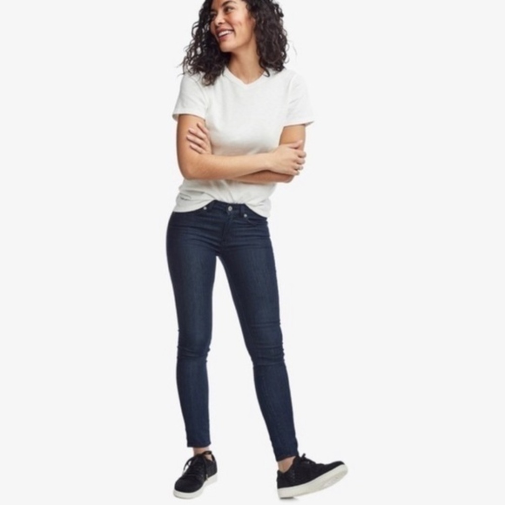American Giant 218 Skinny Mountain Mid Rise Stretch Jeans in Indigo Women's 29